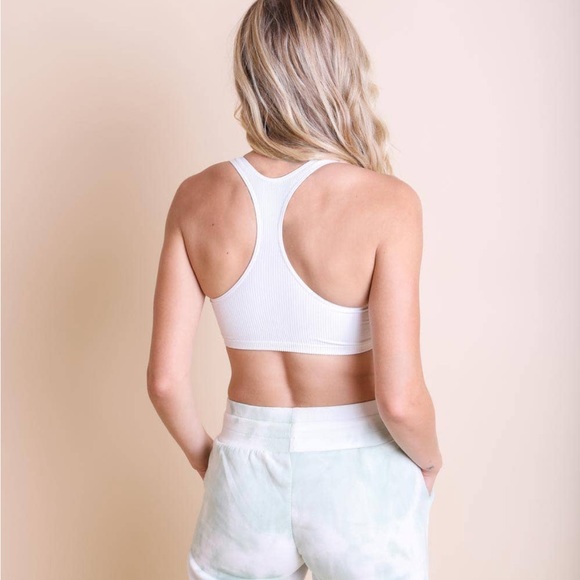 Ribbed Racer Back Bralettes - Picture 4 of 8